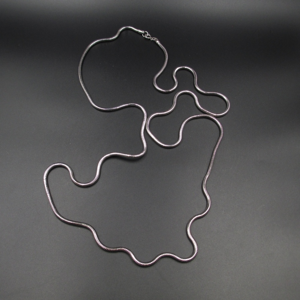 Vintage Silver Tone Stylish Long Necklace - Picture 2 of 5